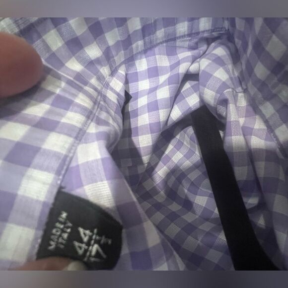 Tom Ford Purple Checkered Men's Shirt size 44 17 1/2 - Picture 5 of 6